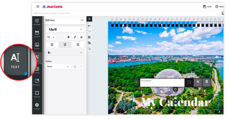 how to add a text caption to a photo calendar jean coutu